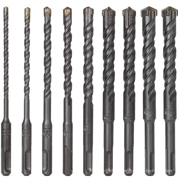 Brocas de martelo elétrico de 160 mm 5/6/8/10/12/14/16 mm Liga de aço de tungstênio tipo cruzado SDS Plus para pedra de rocha de concreto de alvenaria